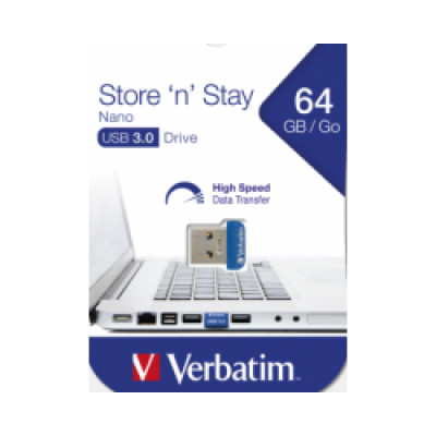 USB Memorija  64GB, Verbatim USB3.0 Nano Store'n'Stay